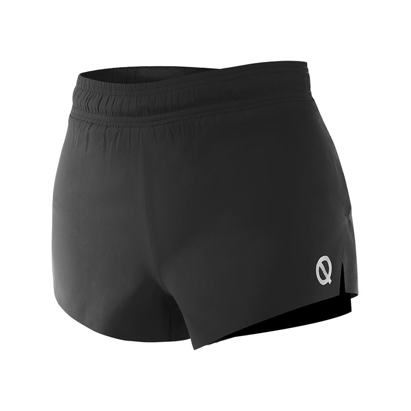 QK women's StrideFlex 3-Inch lined short black