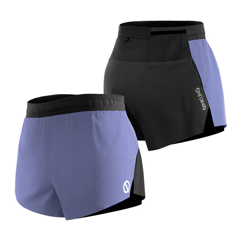 QK women's StrideFlex 3-Inch lined short blue
