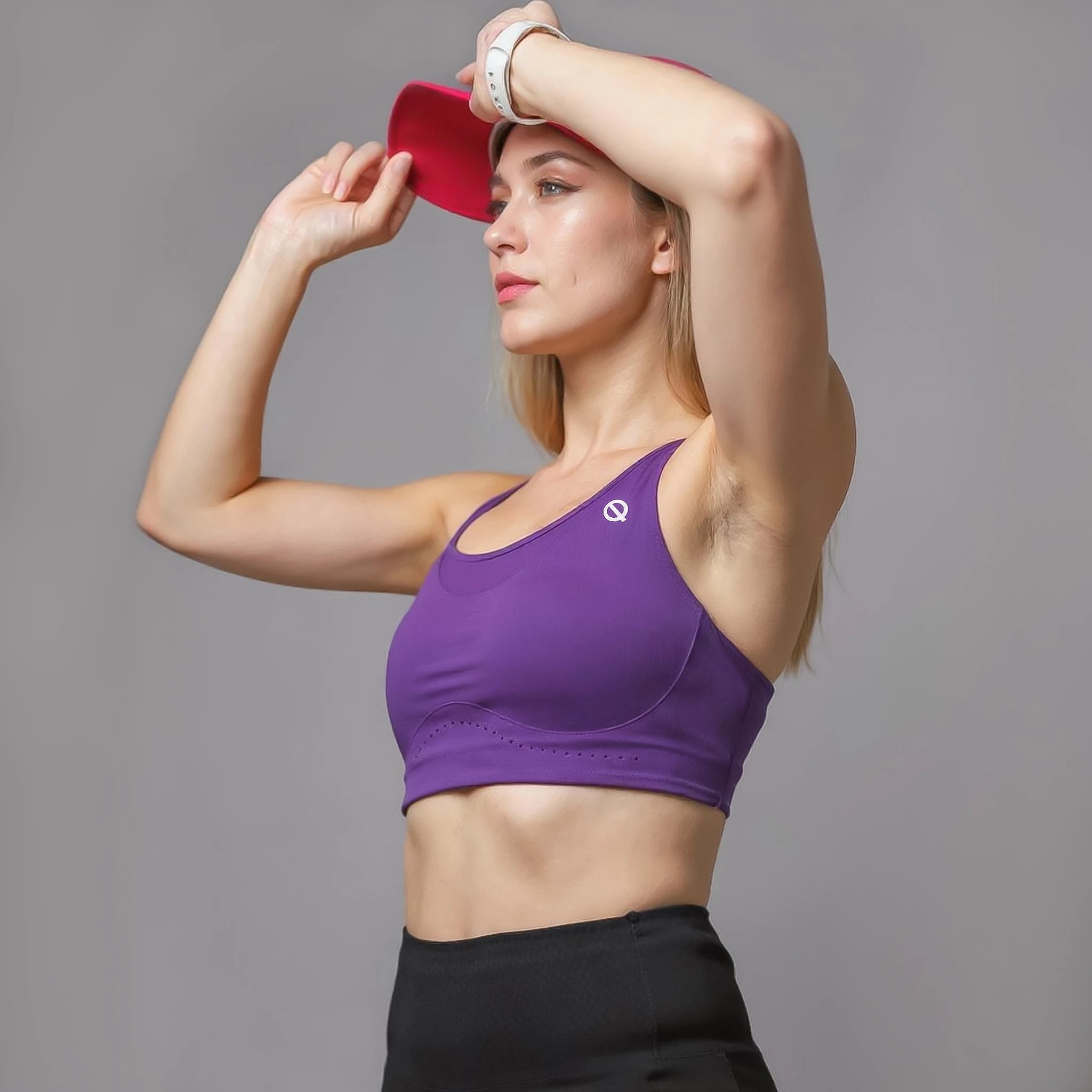 High Support Sports Bra in purple color