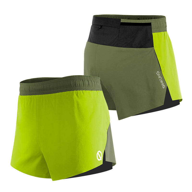 QK Men's StrideFlex 3 Inch Short Olive green