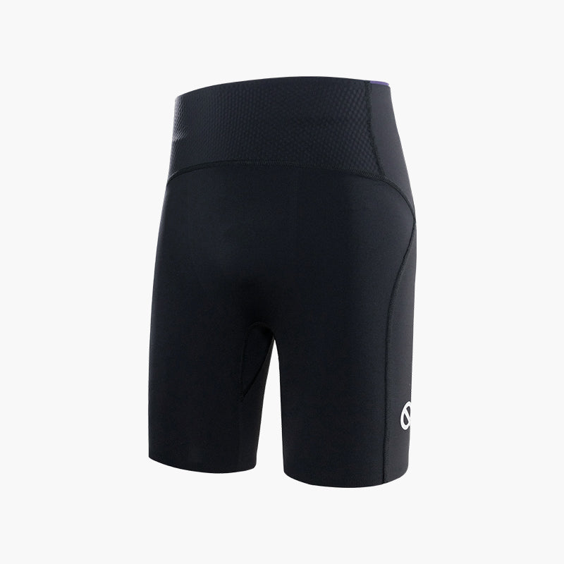QK men's super stretch ultra 4-inch running tight black