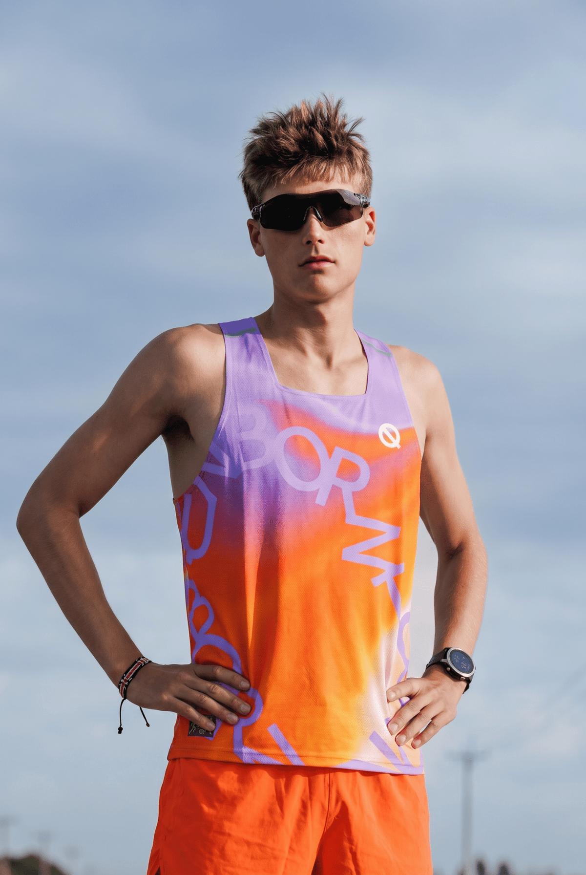 MasterWick Men's Race Singlet Golden Hour Edition - QK Running