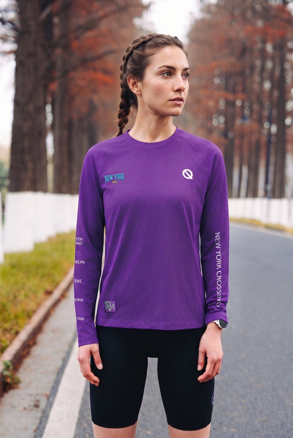 Masterwick Women's Long Sleeve Running T-Shirt New York Crossing '26 edition - QK Running