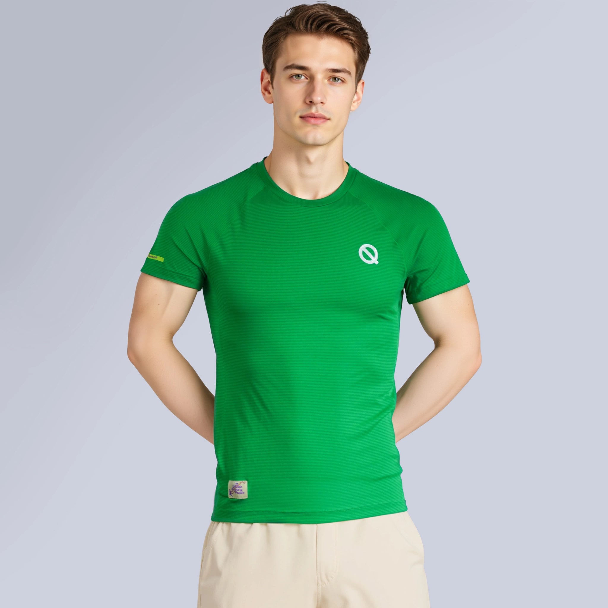 Men Air Mesh T-shirt green color