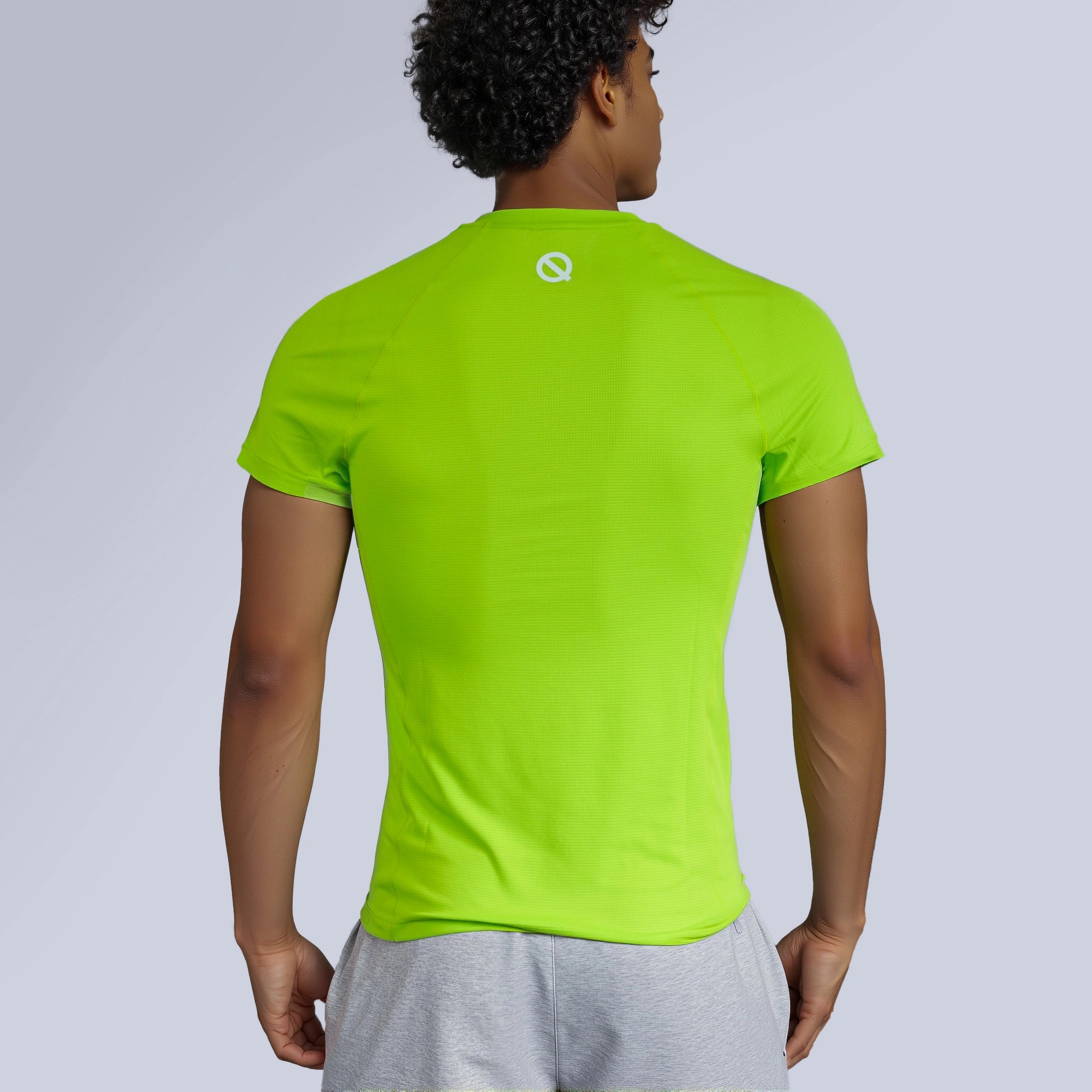 Men Air Mesh T-shirt lime green color