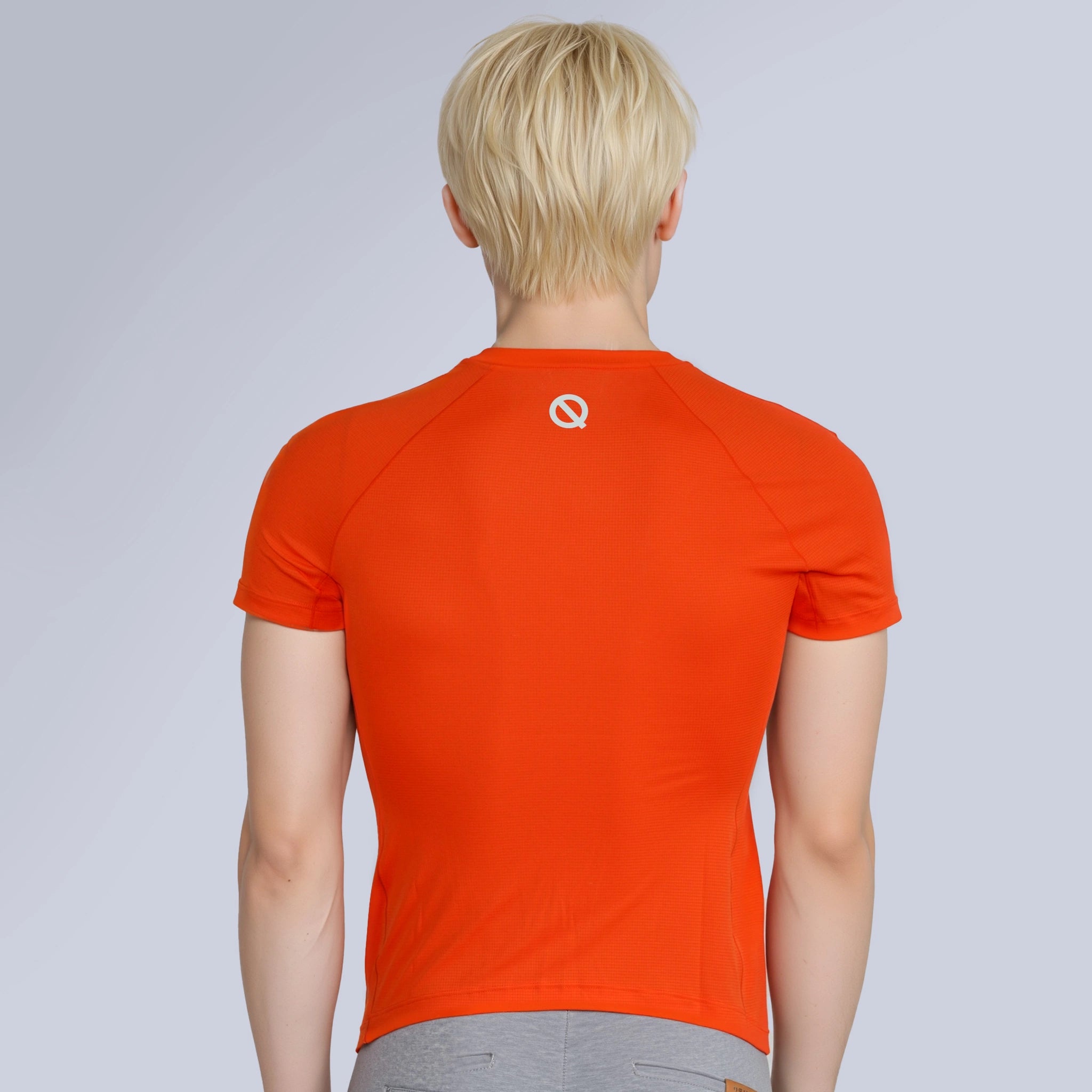 Men Air Mesh T-shirt orange color