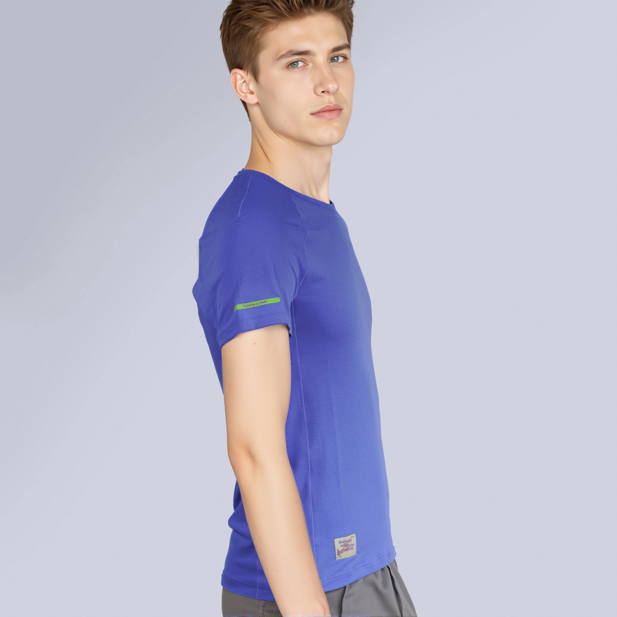 Men Air Mesh T-shirt periwinkle color
