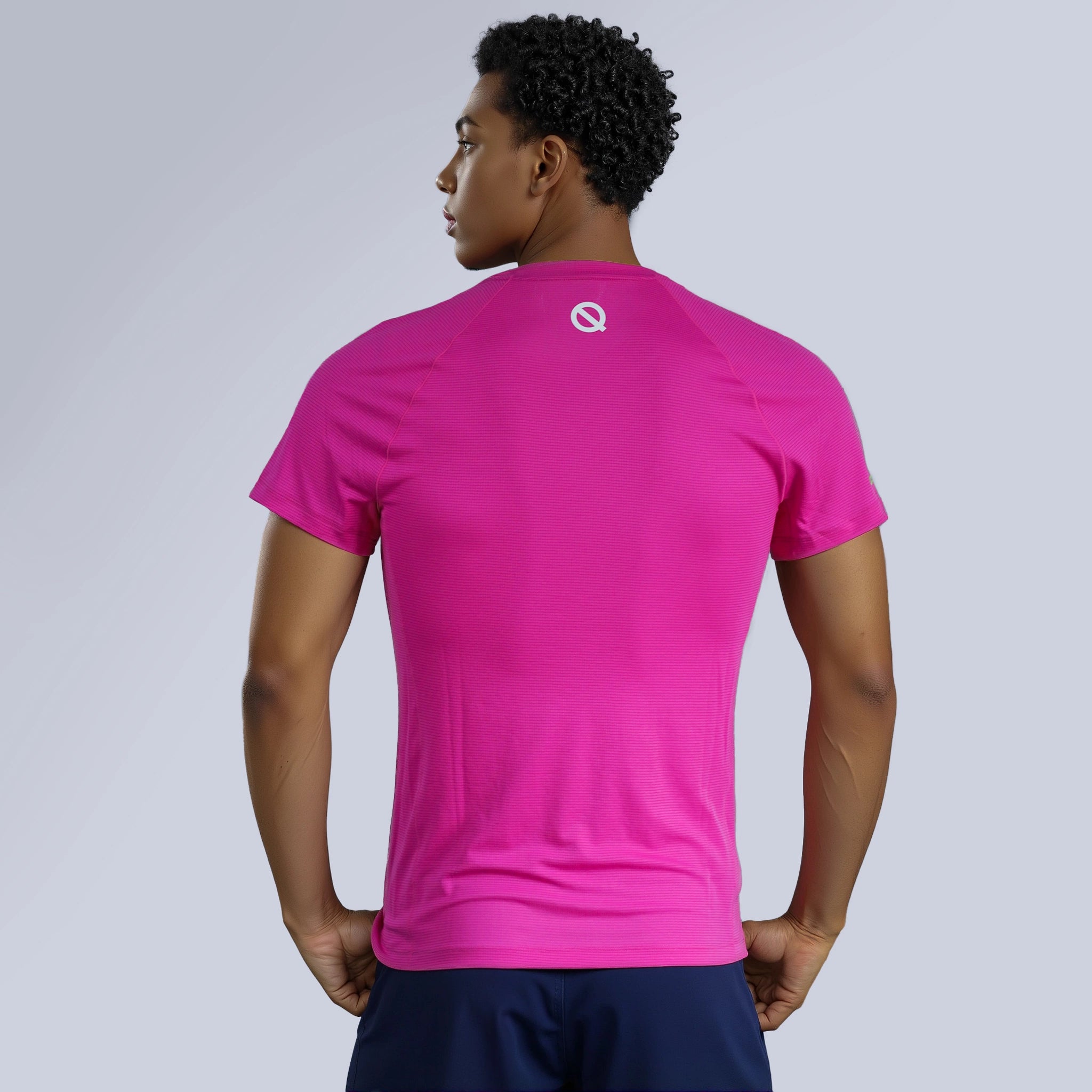 Men Air Mesh T-shirt pink color