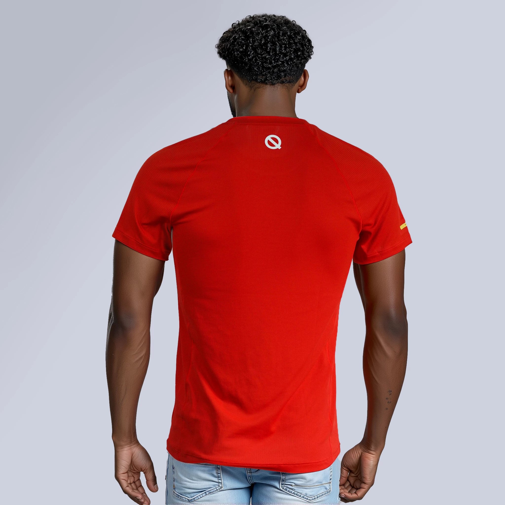 Men Air Mesh T-shirt red color