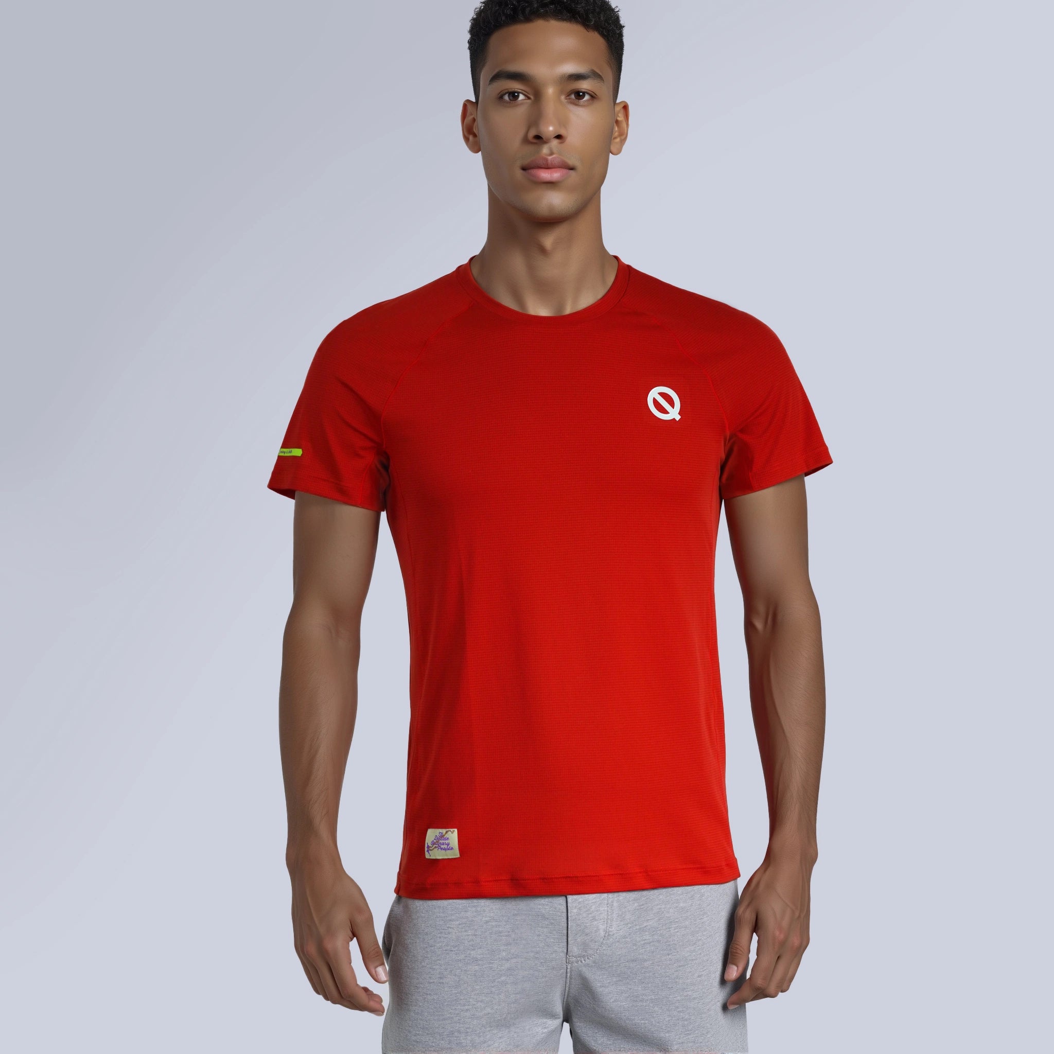 Men Air Mesh T-shirt red color