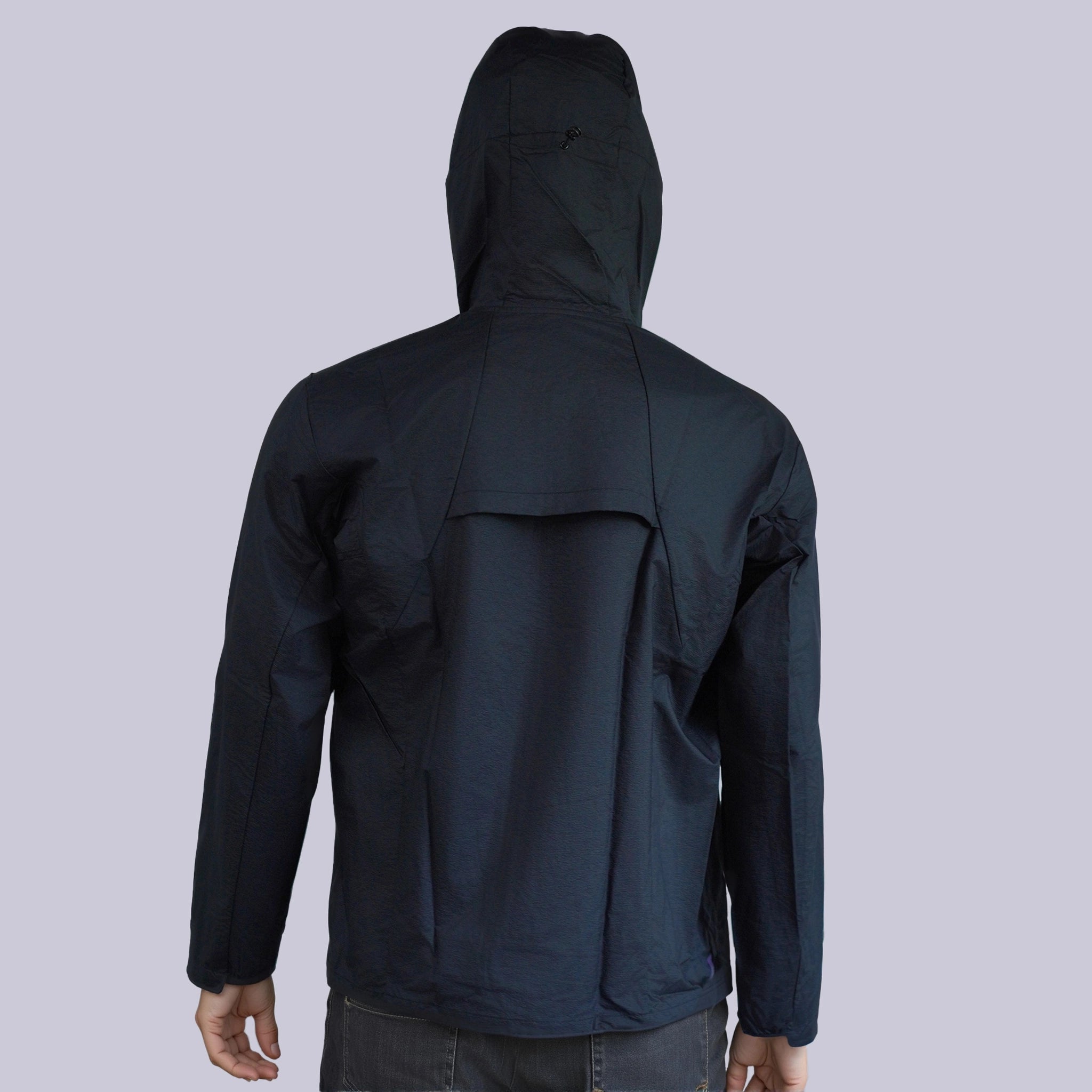 Men wind breaker jacket black