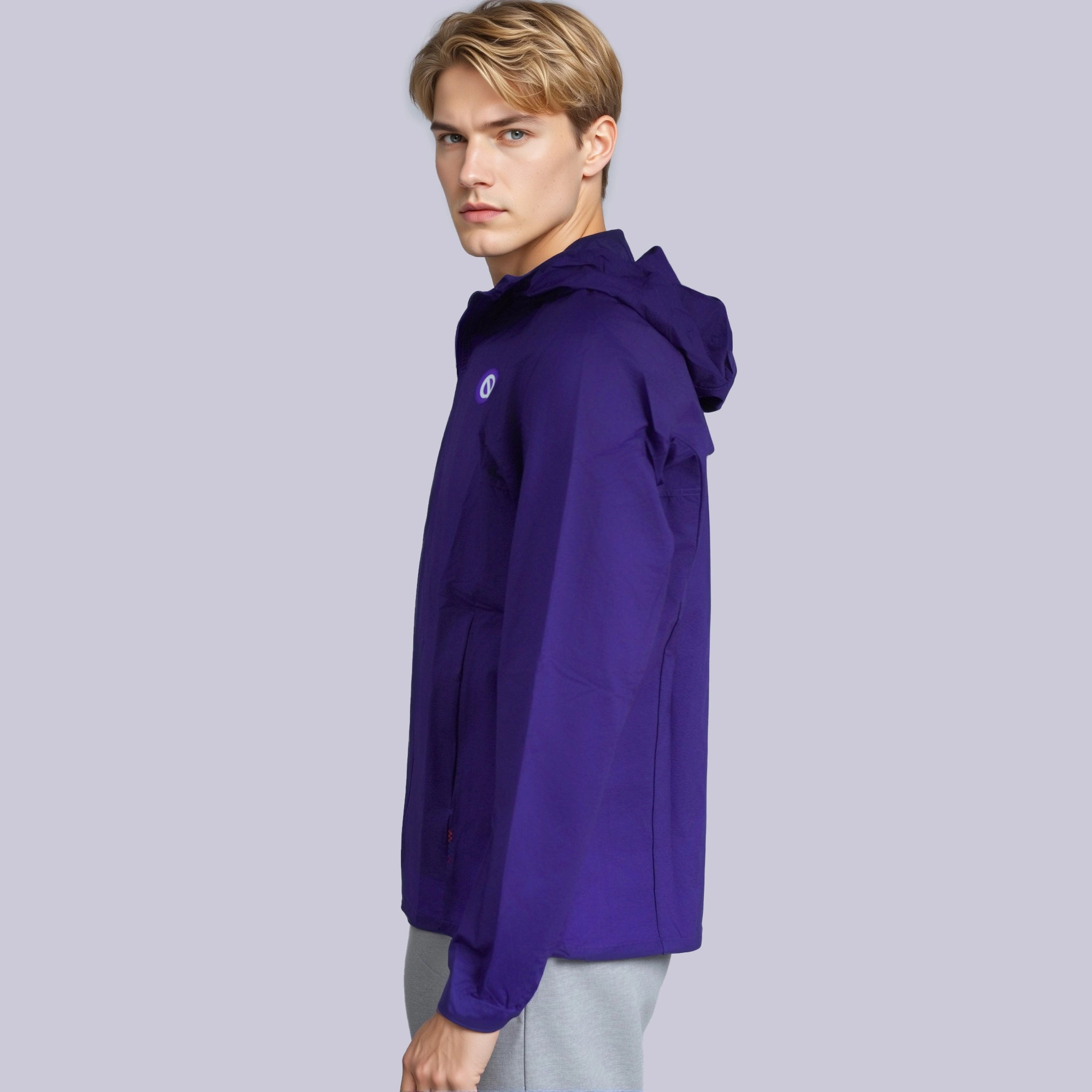 Men wind breaker jacket purple