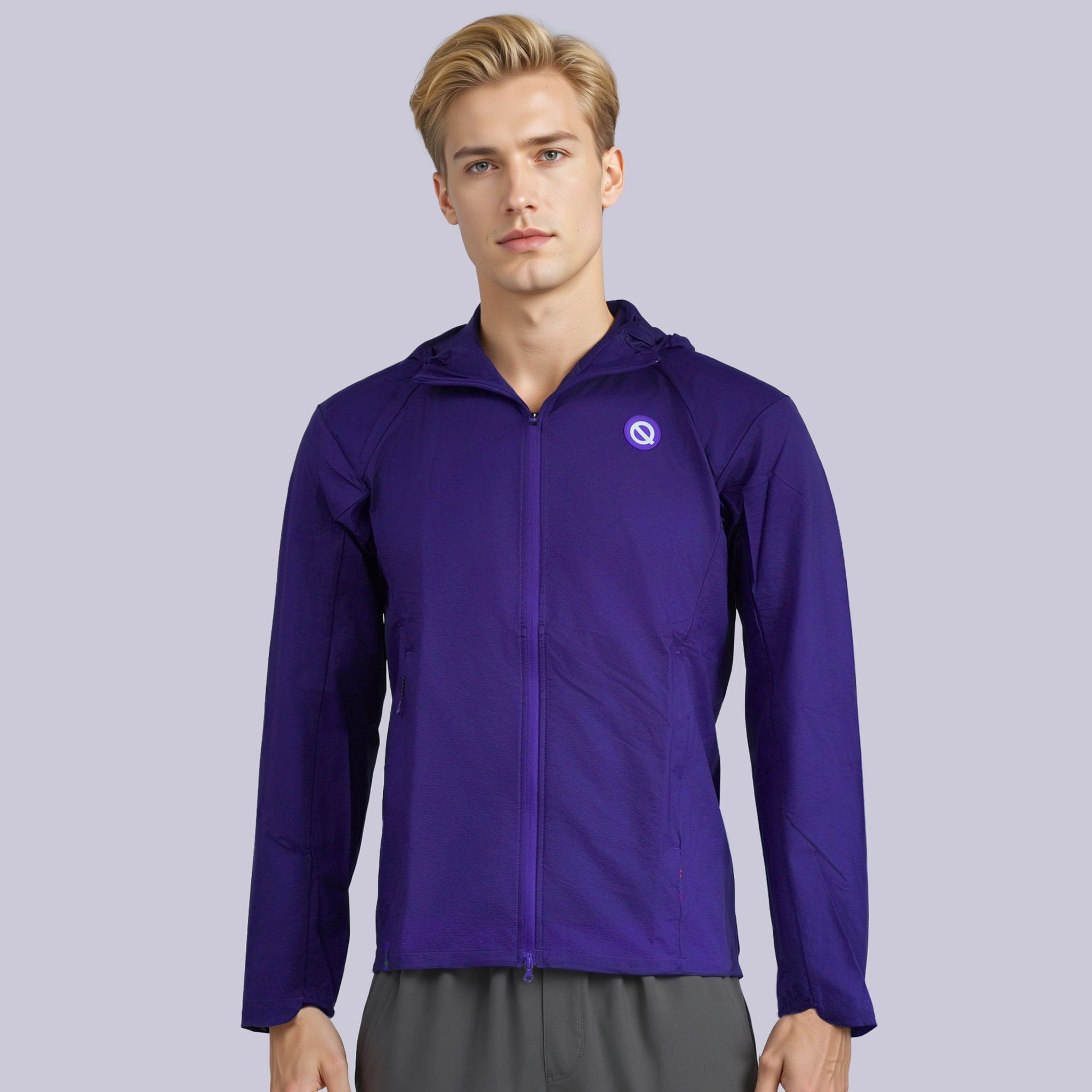 Men wind breaker jacket purple