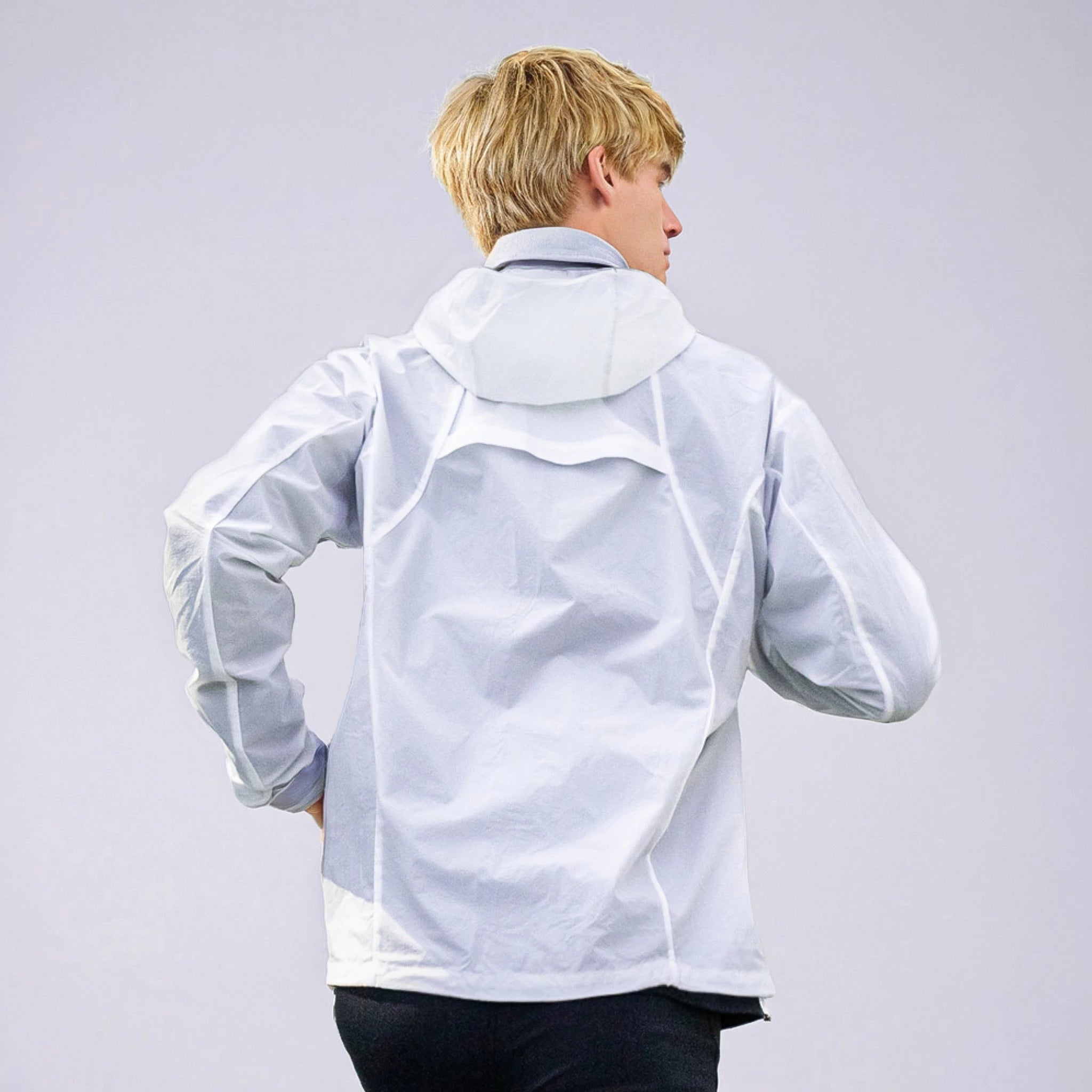 Men Wind Breaker Running Jacket white