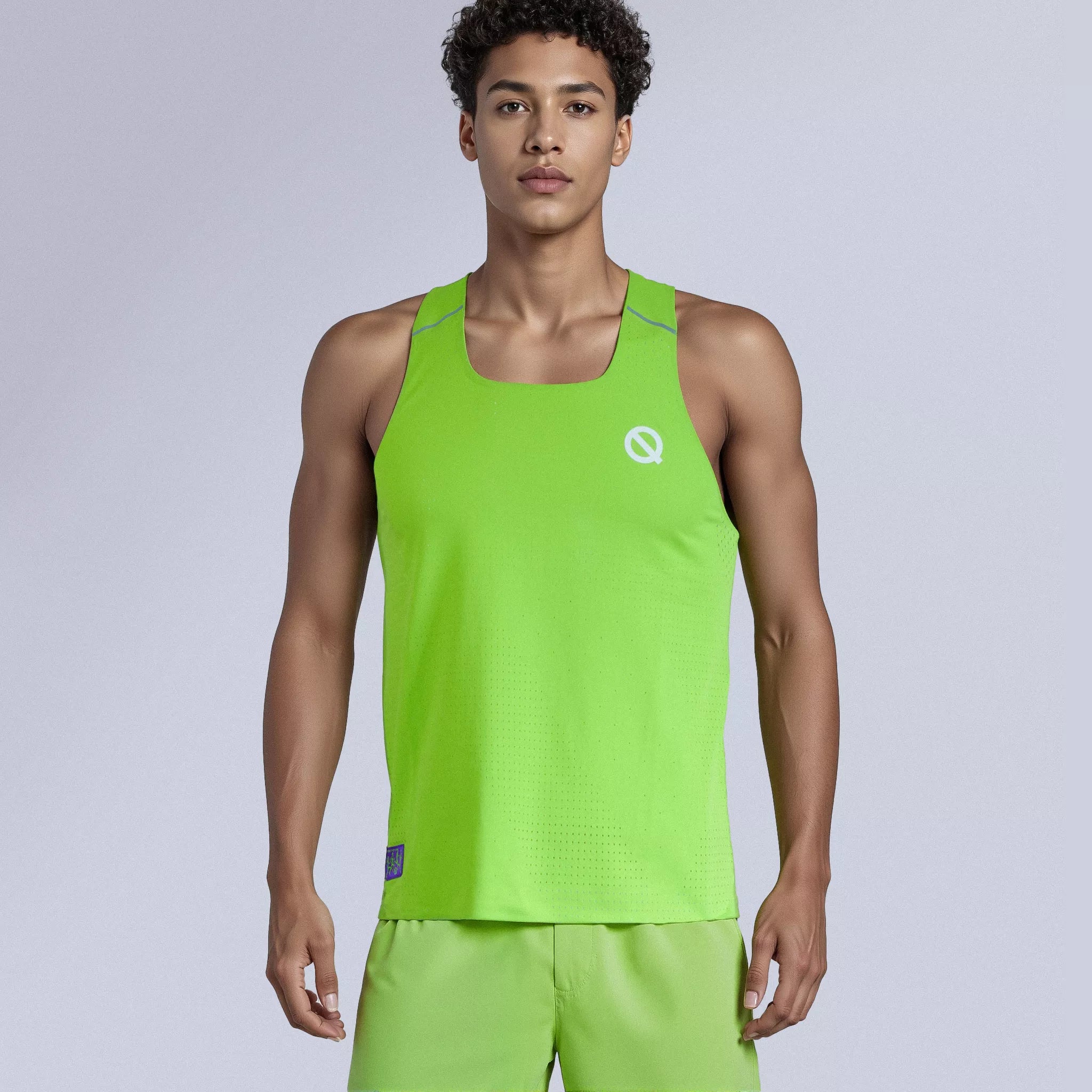 Men Sweat Master Tank lime green