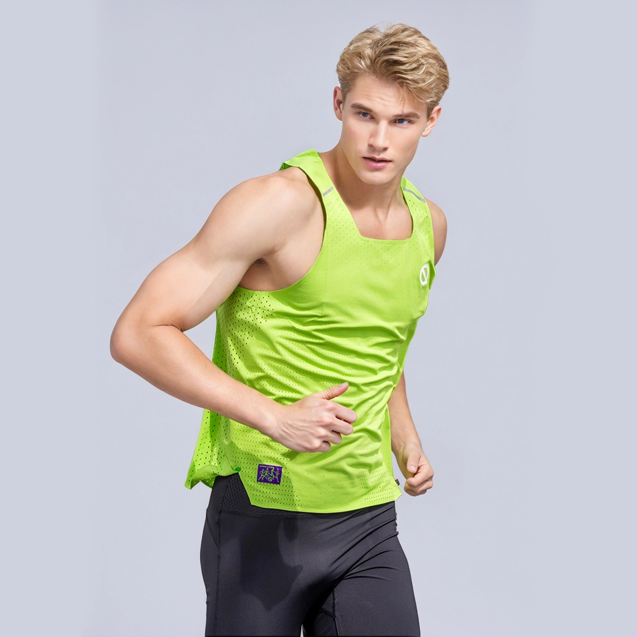 Mens Sweat-Master Tank lime green