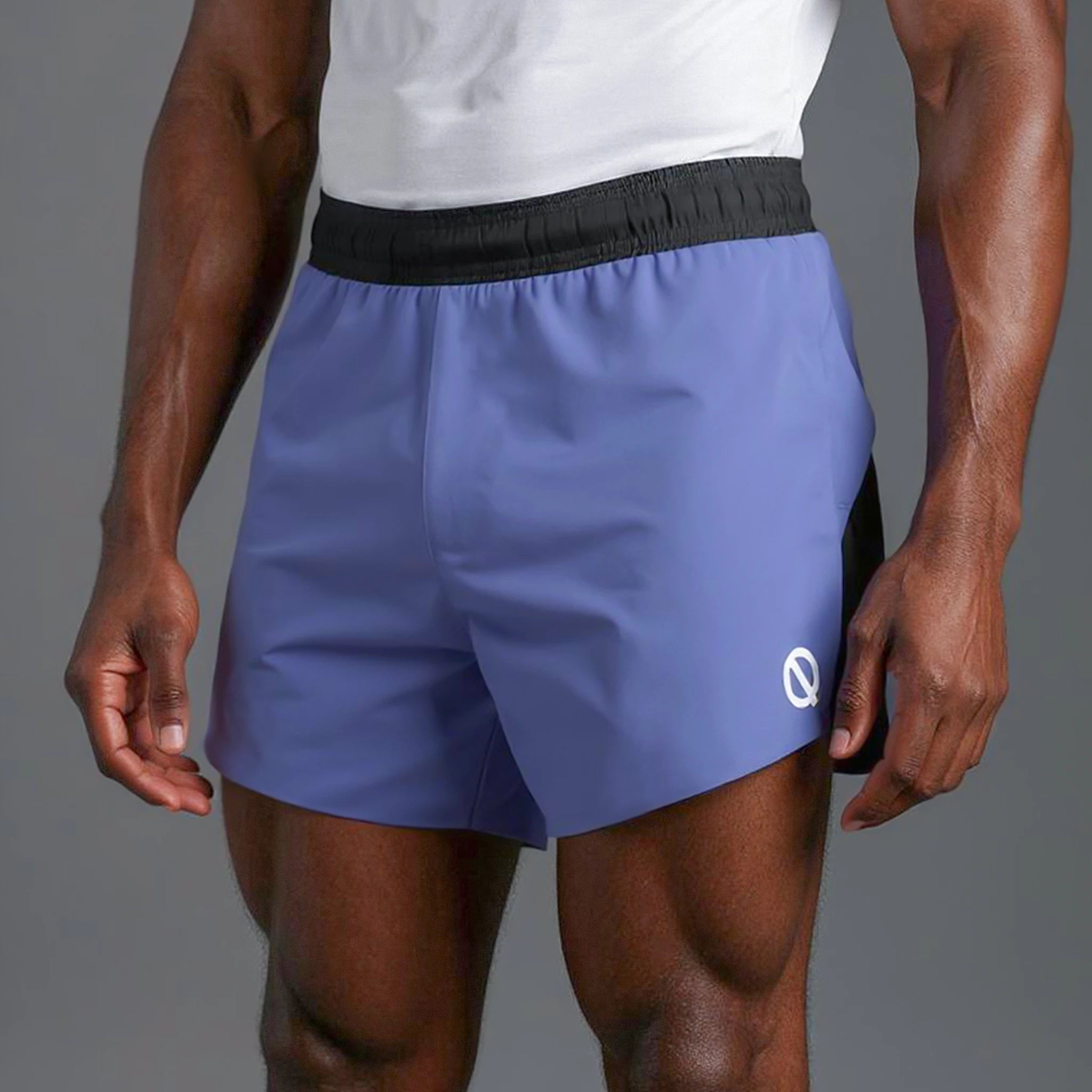 Mens Phantom Split Shorts in blue black color
