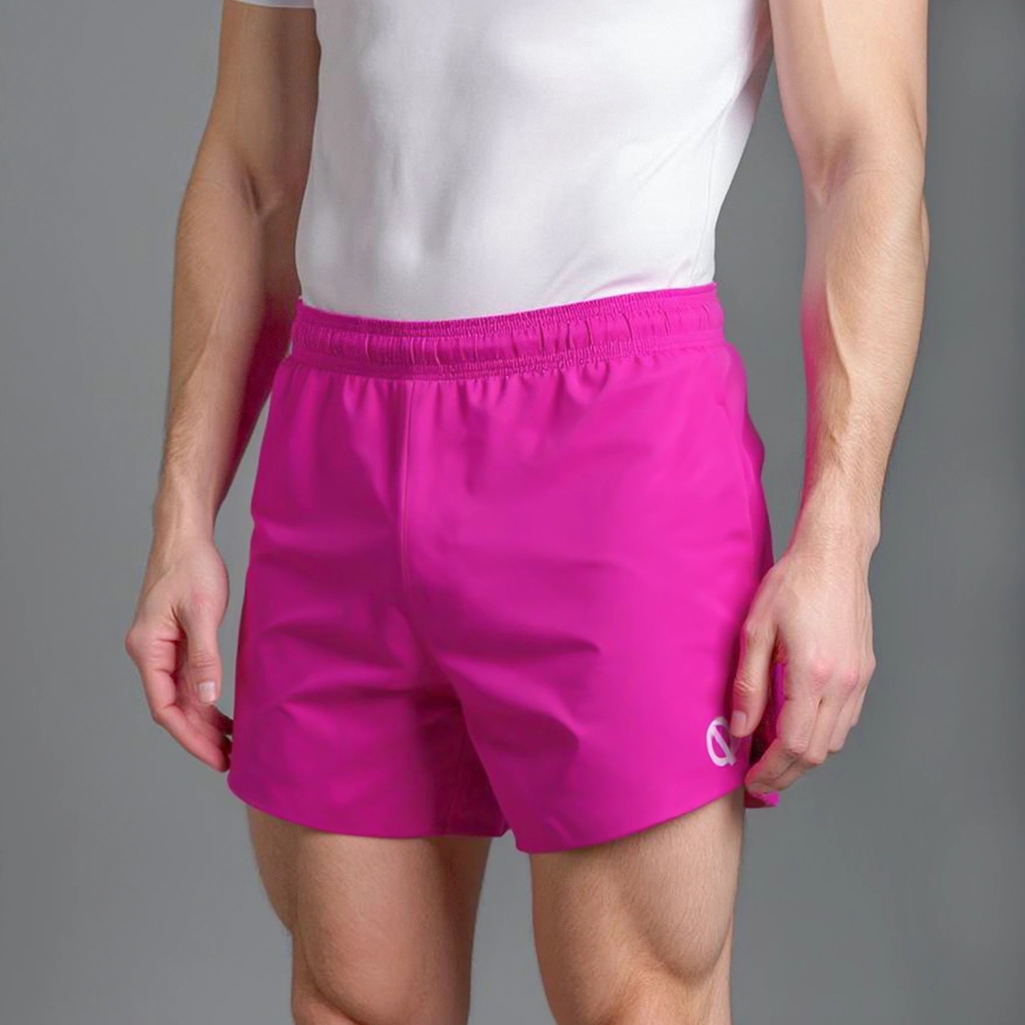 Mens Phantom Split Shorts in pink color