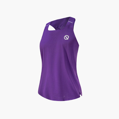 QK women's sweat-wicking quick-drying sleeveless singlet deep purple