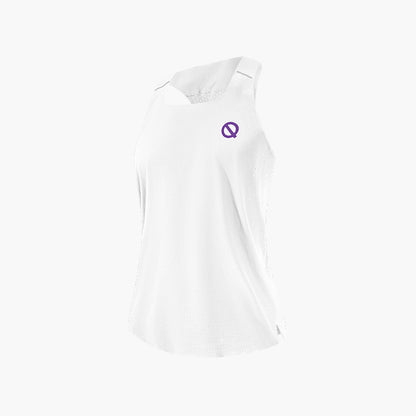 QK women's sweat-wicking quick-drying sleeveless singlet white