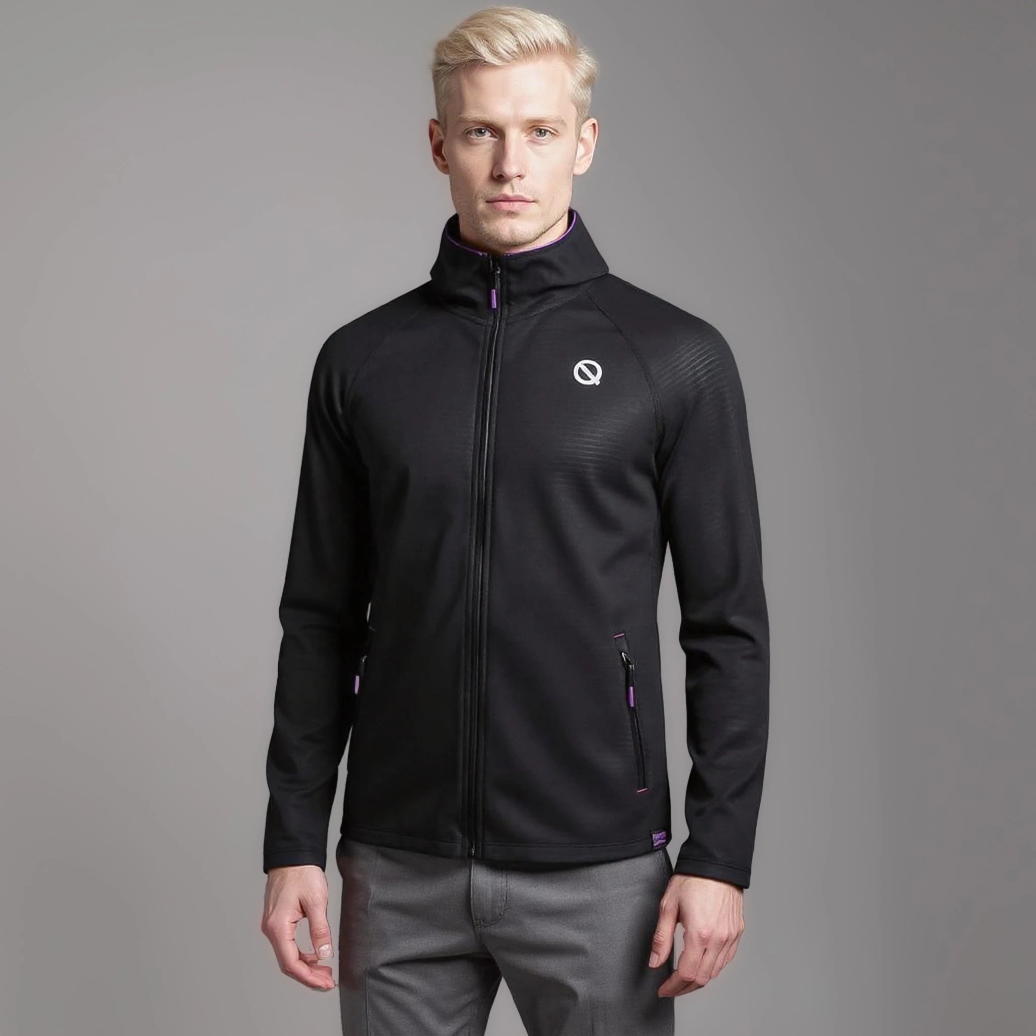 Men Thermal Hoodie Black