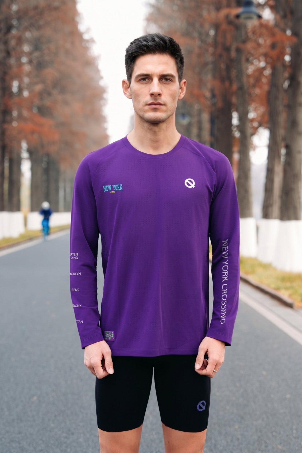 Masterwick Men's Long Sleeve Running T-Shirt New York Crossing '26 edition - QK Running