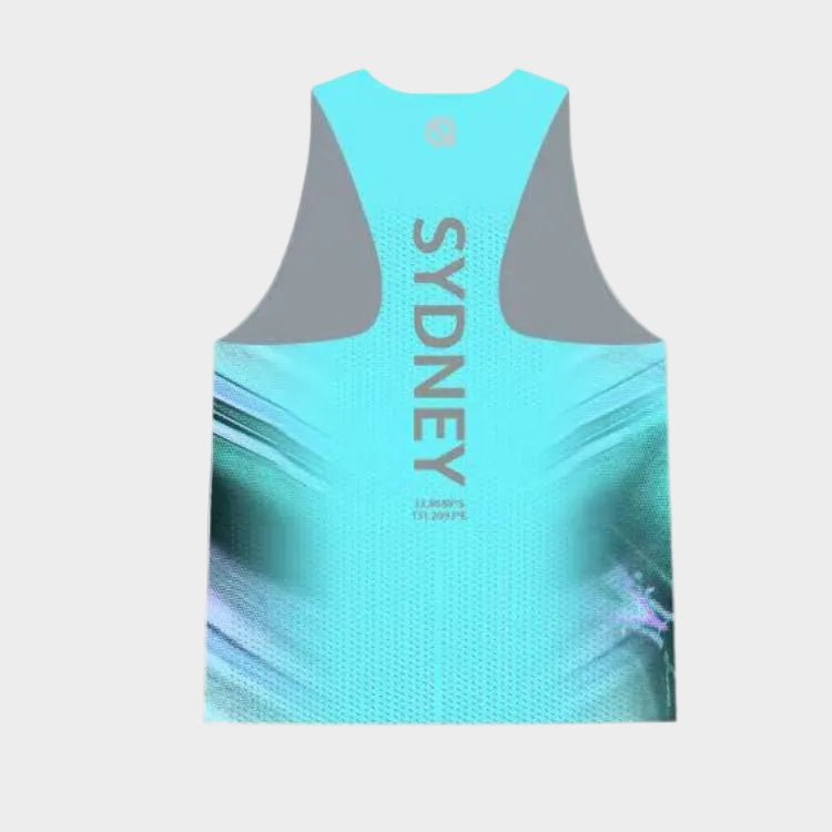 MasterWick Men's Race Singlet Sydney 2026 Limited Edition - Sydney Mirage - QK Running
