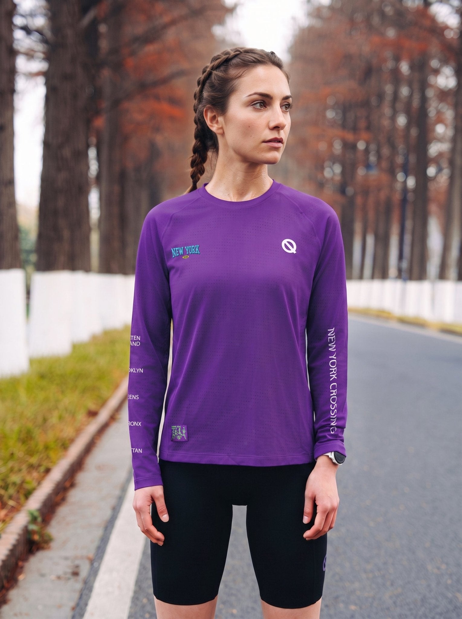 Masterwick Women's Long Sleeve Running T-Shirt New York Crossing '26 edition - QK Running