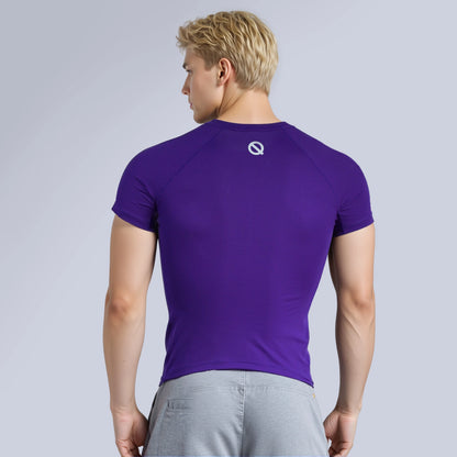 Men Air Mesh T-shirt purple color