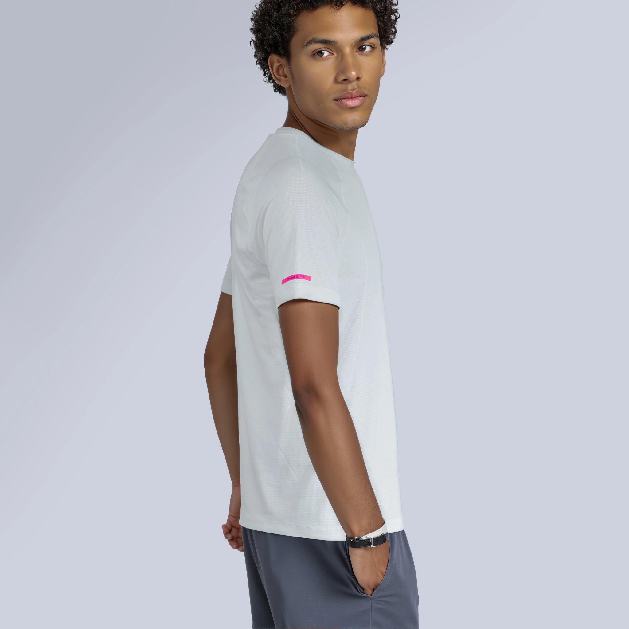 Men Air Mesh T-shirt white color