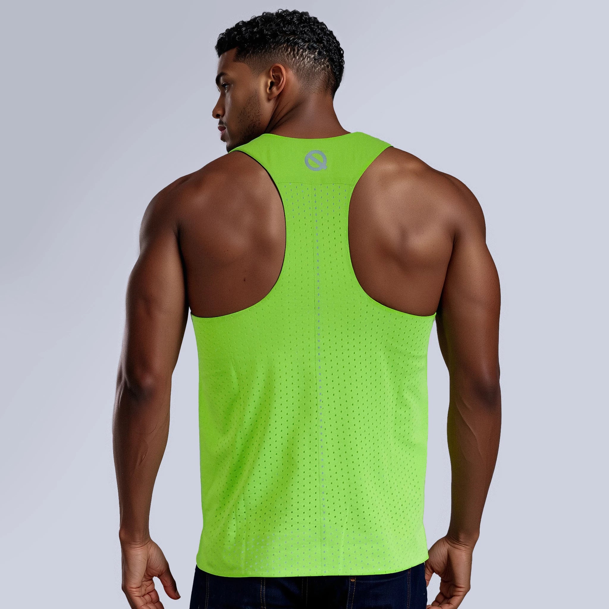 Men Sweat Master Tank lime green