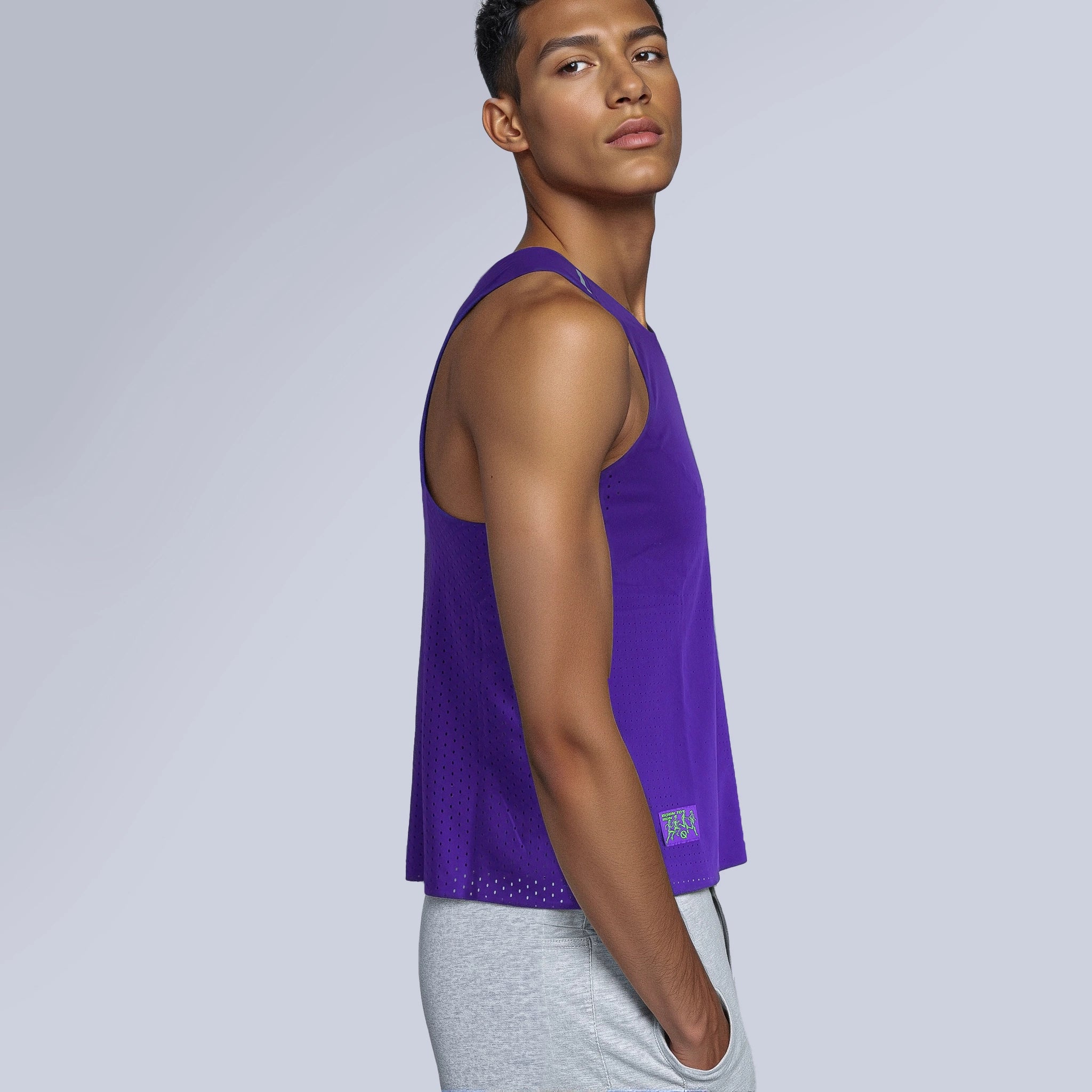 Men Sweat Master Tank purple