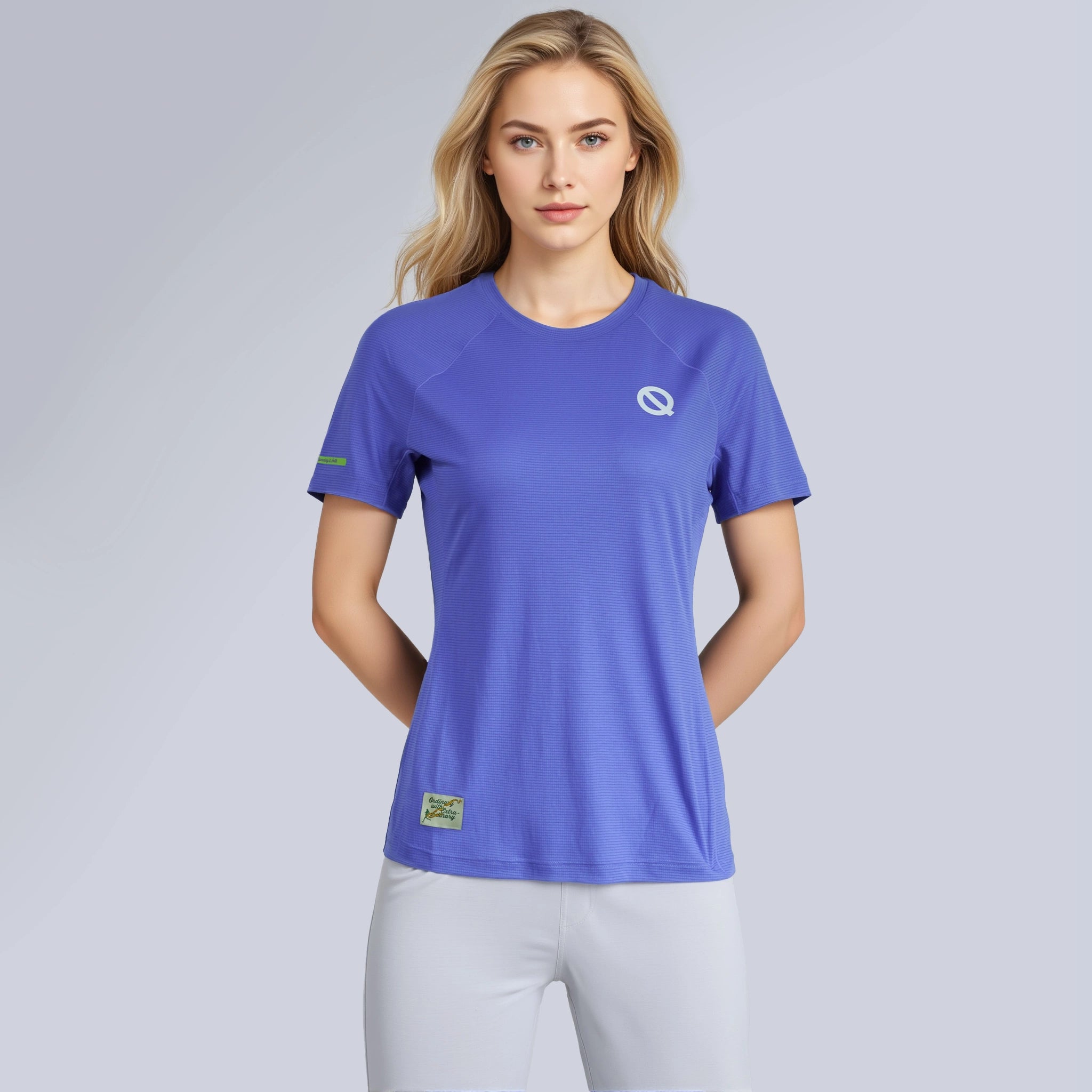 Women Air Mesh T-shirt periwinkle color