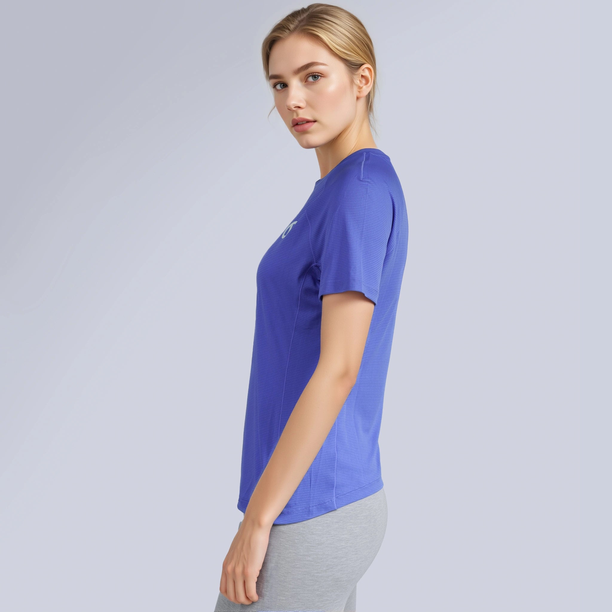 Women Air Mesh T-shirt periwinkle color