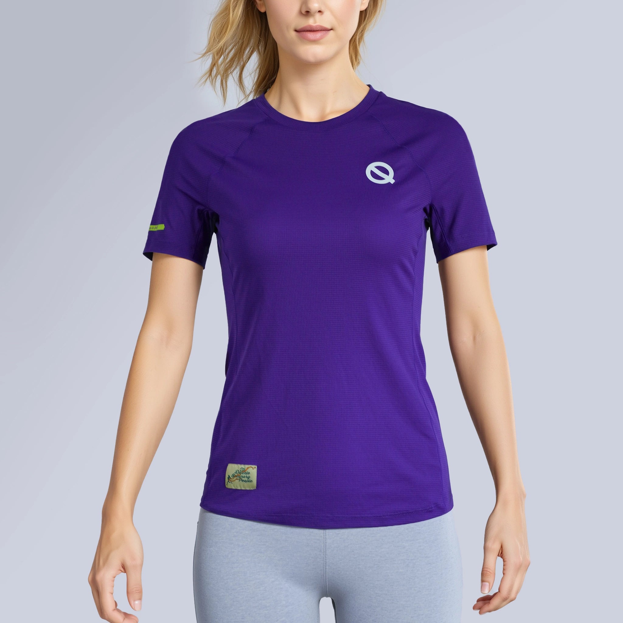 Women Air Mesh T-shirt purple color