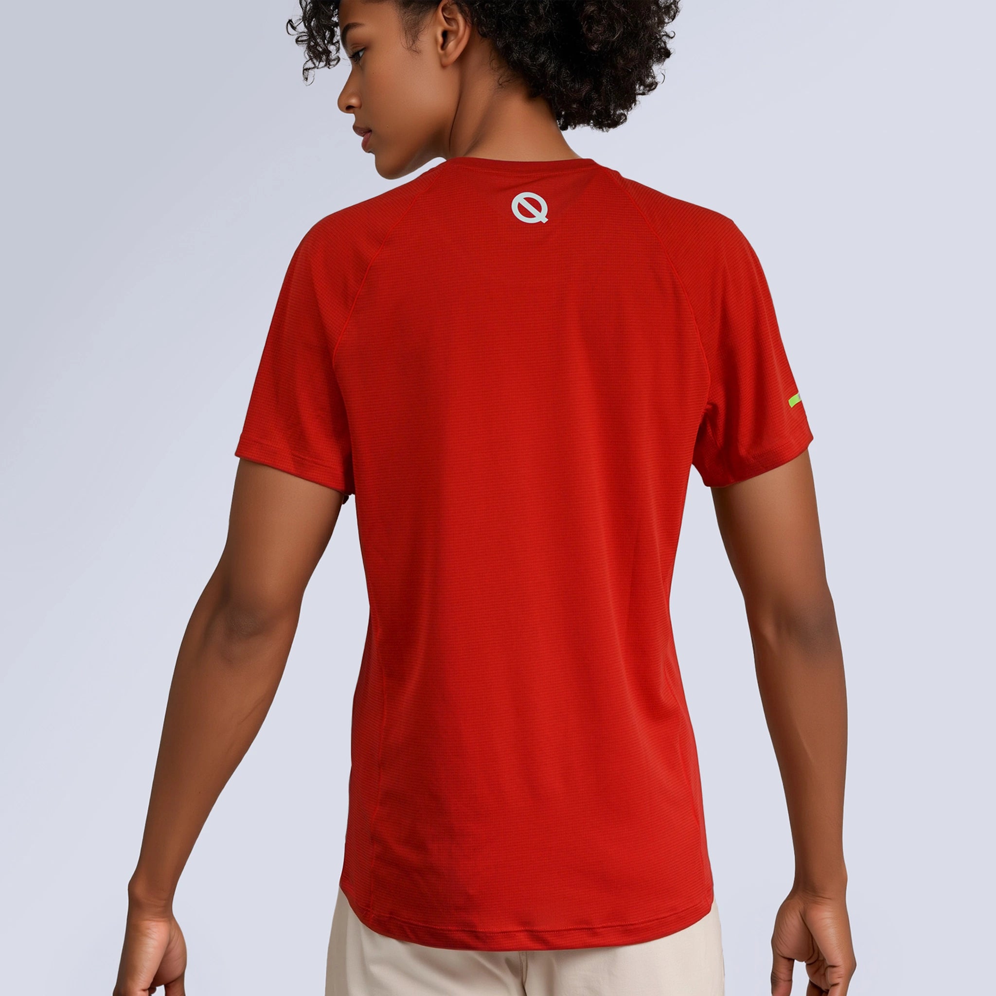 Women Air Mesh T-shirt red color