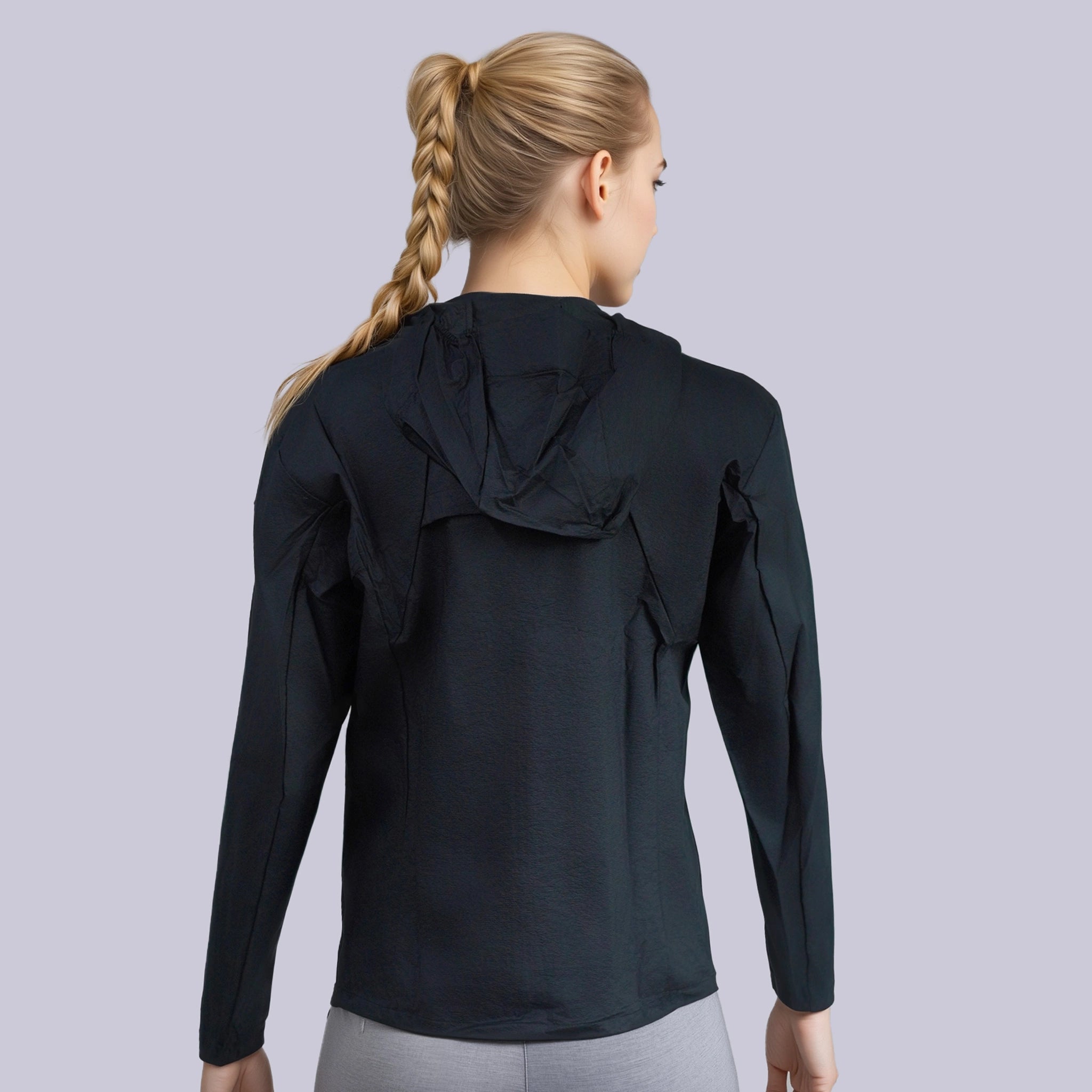 Women wind breaker jacket black