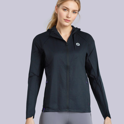 Women wind breaker jacket black