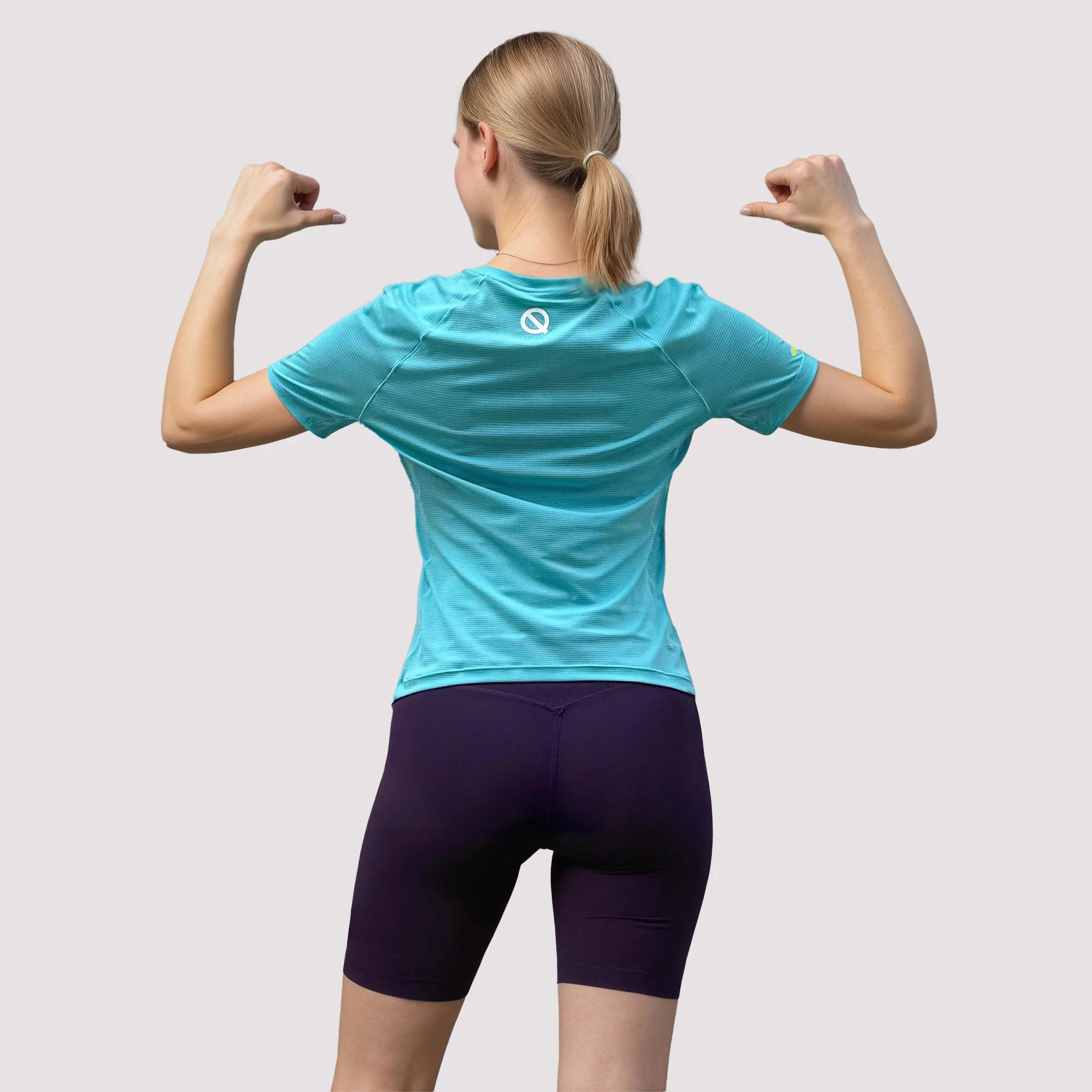Womens Breathable Air Mesh T-shirt in celadon green color